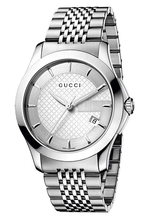 rating gucci g-timeless large stainless steel & nylon web watch|stainless steel Gucci ladies watches.